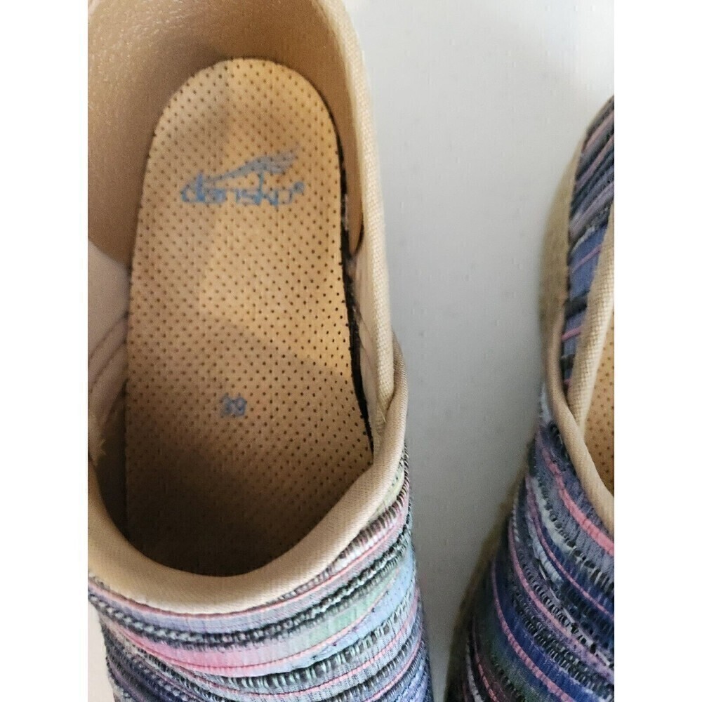 Dansko Woven Striped Clog Espadrille Colorful Sz 39 / US 8.5 - 9 per website - Picture 2 of 9